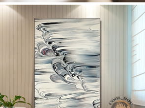 新中式手绘抽象油画 简约时尚装饰画的设计精髓与高清素材应用